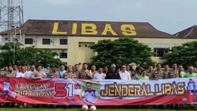 Laga LIBAS FC vs Jurnalis FC Sinergitas HPN 2023 dan Sambut HUT Kapolrestabes Semarang