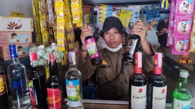 Razia Minuman Beralkohol, Satpol PP Kota Semarang Sita 194 Botol Berbagai Jenis