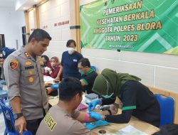 Ratusan Personel Polres Blora Cek Kesehatan Berkala