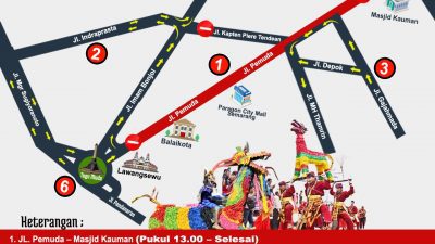 Update Ruas Jalan Ditutup dan Rekayasa Lalu Lintas Prosesi Dugderan Semarang