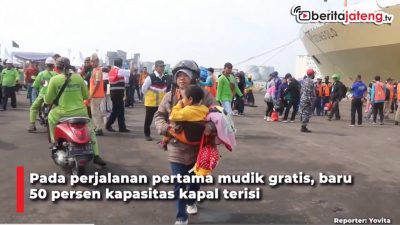 Video Ribuan Pemudik Sepeda Motor Tiba di Pelabuhan Tanjung Emas