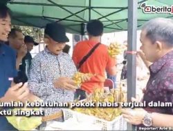 [Video] Bazar Pangan Murah Diserbu, 2 Ton Beras Ludes