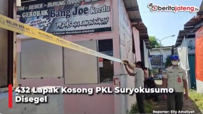 [Video] 432 Lapak Kosong PKL Suryokusumo Disegel