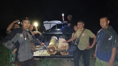 Tim Gabungan Perhutani KPH Mantingan Amankan Kayu Hasil Curian