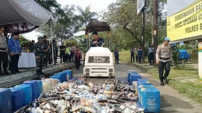 Cegah Penyakit Masyarakat, Polres Semarang Musnahkan Ribuan Miras