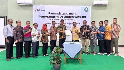 Layani Pembayaran Gaji, Bank Jateng Teken MoU dengan Yayasan Satya Praja Pemalang