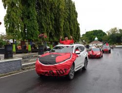 PDIP Blora Daftarkan 45 Bacaleg Diiringi Konvoi Puluhan Mobil dan Motor