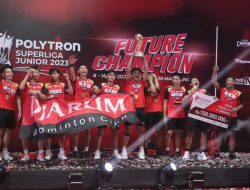 PB Djarum Juara Umum Polytron Superliga Junior 2023, Borong Tiga Piala