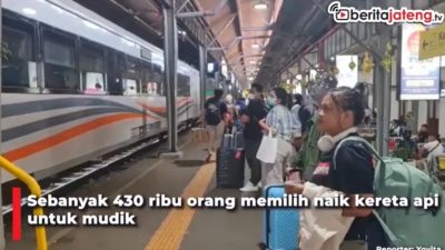 Video Jumlah Pemudik Kereta Api Capai 430 Ribu Orang