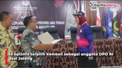 Video Gowes dari Temanggung, Denty Daftar Calon DPD RI