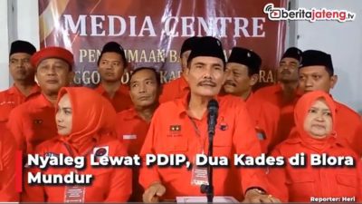 Video Nyaleg PDIP, Dua Kades di Blora Mundur