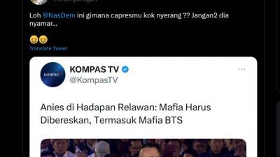 Anies Sebut Mafia BTS Harus Dibereskan, Denny: Kok Malah Nyerang? Jangan-jangan Nyamar!