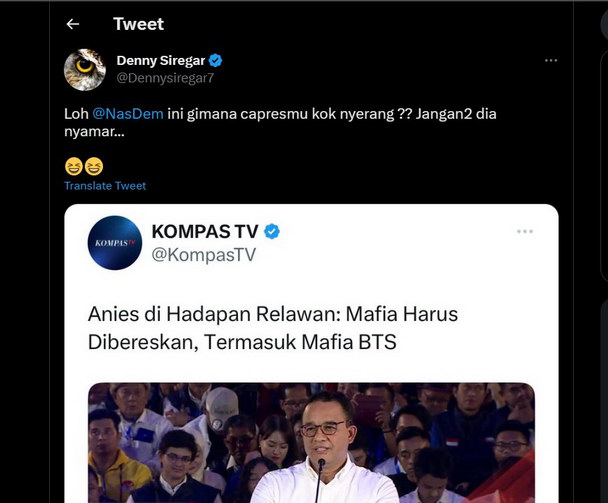 anies sebut mafia harus tertangkap