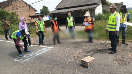 jalan rusak di Lampung