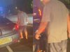 pria berplat polisi mengamuk