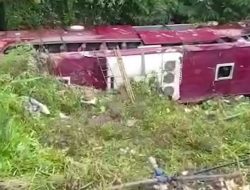 Kecelakaan Bus di Obyek Wisata Guci, Bus Kehilangan Kendali