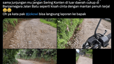 Jalan Rusak Jateng Makin Terekspos, Pendukung Ganjar Kena Sindir: Bilang Junjunganmu Jangan Sering Bikin Konten