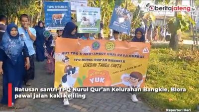 Video Pawai Jalan Kaki Ratusan Santri TPQ Nurul Quran