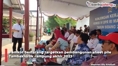 Video Pembangunan Sheet Pile Tambaklorok Ditargetkan Rampung Akhir Tahun