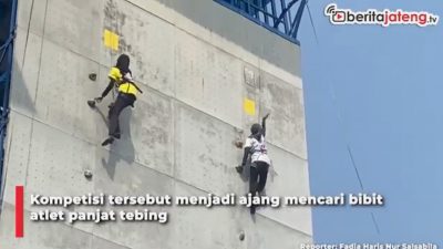 Video Ratusan Atlet Pelajar Berlomba di Ajang Panjat Tebing Popda Jateng