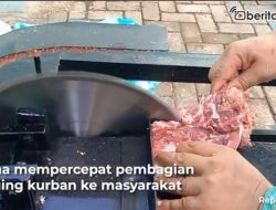 Video Warga di Blora Gunakan Mesin Pencacah saat Potong Hewan Kurban