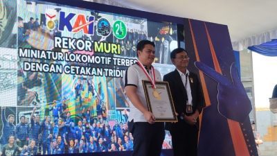 KAI Gandeng IRPS dan 3D Zaiku Pecahkan 3 Rekor MURI