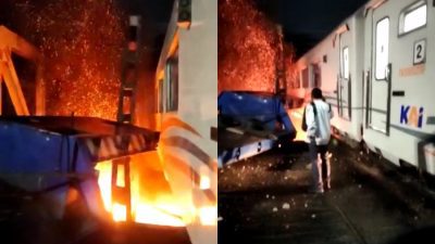 Truk Nyangkut di Perlintasan Penyebab Kecelakaan Kereta di Madukoro Semarang