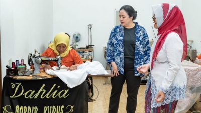 Kunjungi UMKM Bordir Kudus dan Galeri Dian Pelangi, Puan Tekankan Promosi Wastra Nusantara