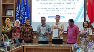 Tingkatkan Digitalisasi, BPR Agung Sejahtera dan Bank Mandiri Jalin kerjasama