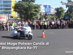 Video Atraksi Moge Polwan-Polwan Cantik