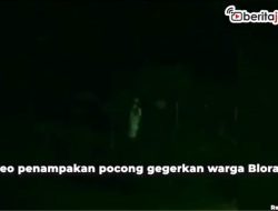 Video Penampakan Pocong Gegerkan Warga, Polisi Turun Tangan