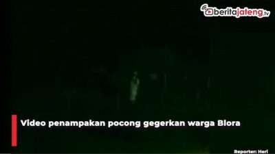 Video Penampakan Pocong Gegerkan Warga, Polisi Turun Tangan