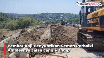 Video Pemkot Kaji Penyuntikan Semen Perbaiki Amblesnya Jalan Jangli-Undip