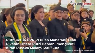 Video Putri Puan Maharani Ikut Kirab Pusaka Malam Satu Sura