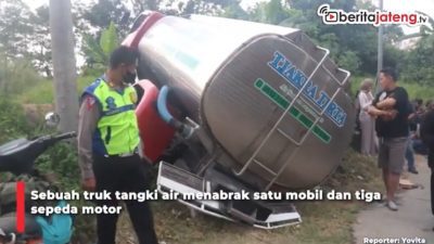 Video Kecelakaan Truk Tangki Tabrak Mobil dan 3 Motor, Satu Meninggal