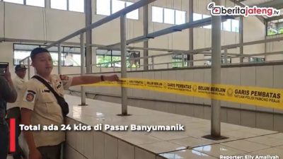Video Satpol PP Kota Semarang Segel 220 Los dan Kios Pasar Banyumanik