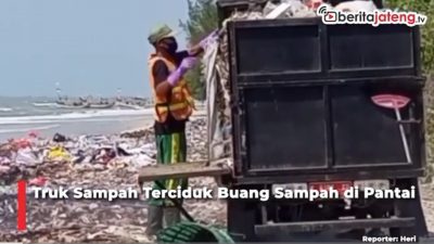 Video Duh, Truk Sampah Terciduk Buang Sampah di Pantai