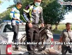 Video Tabrakan Sepeda Motor di Blora, Satu Luka Berat