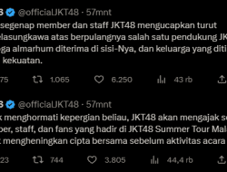 Sebagai Bentuk Belasungkawa, Official JKT48 Ajak Lakukan Hal Ini Sebelum Tur Mendatang