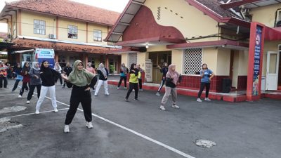Kenalkan Aplikasi Bima Mobile, Bank Jateng Ramaikan Senam Bersama DKK Jepara