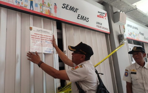 Kios UMKM di Pasar Srondol Kulon