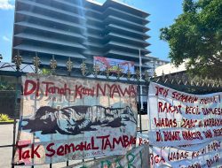 Demo Wadas di Depan Kantor Ganjar, Massa: Masalah Wadas Belum Selesai Sudah Mau jadi Presiden!