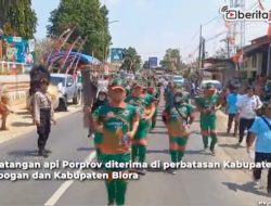 Video Kirab Api Porprov Jateng Singgah di Blora