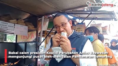 Video Kunjungi Pusat Oleh-oleh Semarang, Anies Baswedan Cicipi Lumpia