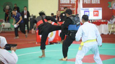 Targetkan Perolehan 10 Medali, Tiga Pesilat Rembang Melaju ke Perempat Final Porprov Jateng 2023