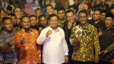 Prabowo di Depan Ribuan Kades: Saya Bangga jadi Bagian Pemerintahan Presiden Jokowi