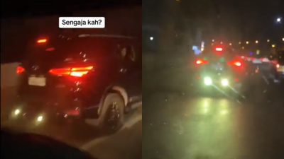 Viral Lampu Rem Tembak Mobil Fortuner, Hampir Bikin Tabrakan 