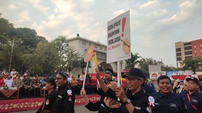 Meriahnya Kirab Pemilu 2024 di Semarang, Hadir 18 Parpol dan Hiburan Semarjamu