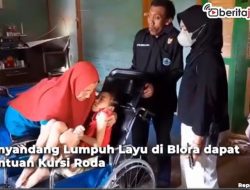 Video Penyandang Lumpuh Layu di Blora dapat Bantuan Kursi Roda