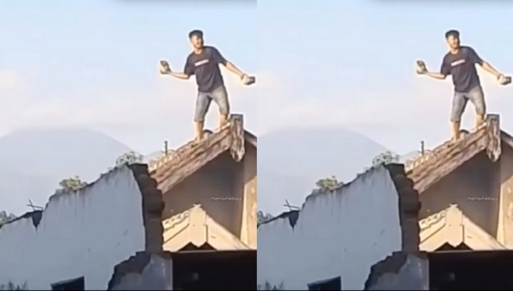viral pria rusak rumah warga